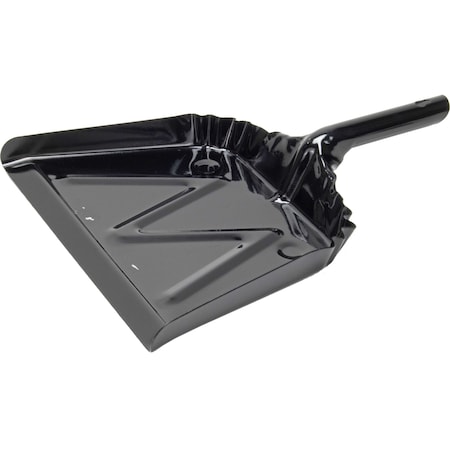 The Brush Man 12” Wide Black Steel Dust Pan, 12PK DUST PAN